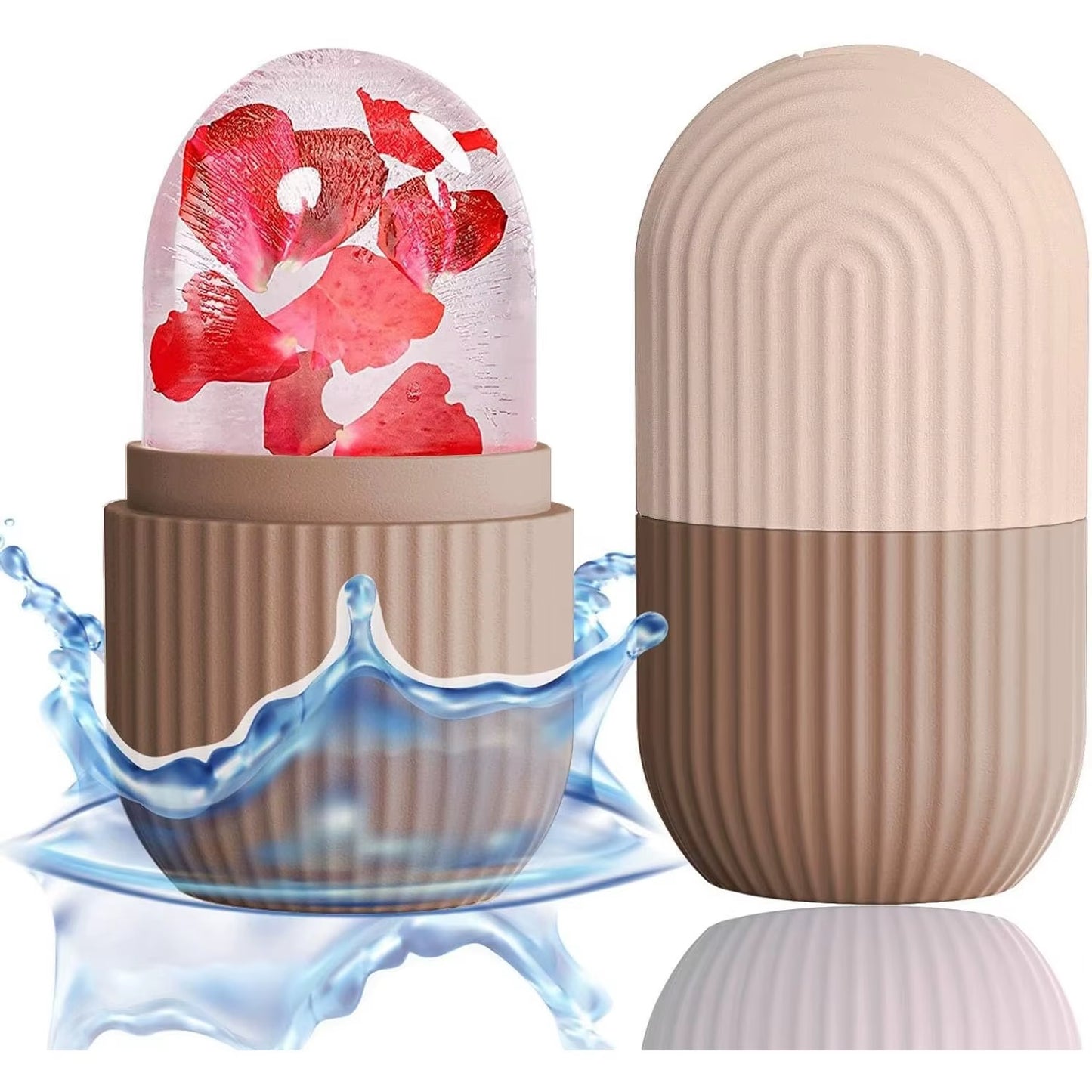 Ice Cube Face Roller, Eyes and Neck, Brighten Skin & Enhance Your Natural Glow, Reusable Facial Treatment, Ice Cube Roller