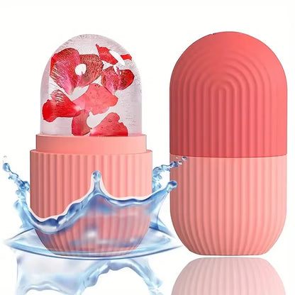 Ice Cube Face Roller, Eyes and Neck, Brighten Skin & Enhance Your Natural Glow, Reusable Facial Treatment, Ice Cube Roller