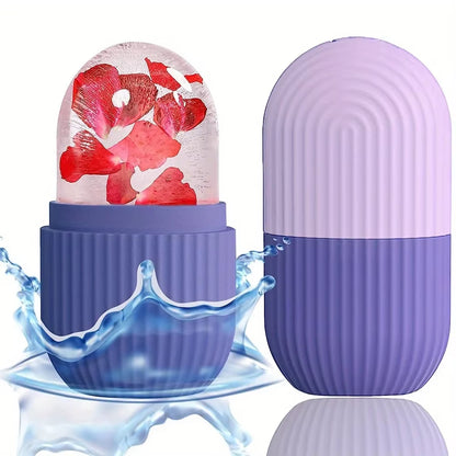 Ice Cube Face Roller, Eyes and Neck, Brighten Skin & Enhance Your Natural Glow, Reusable Facial Treatment, Ice Cube Roller